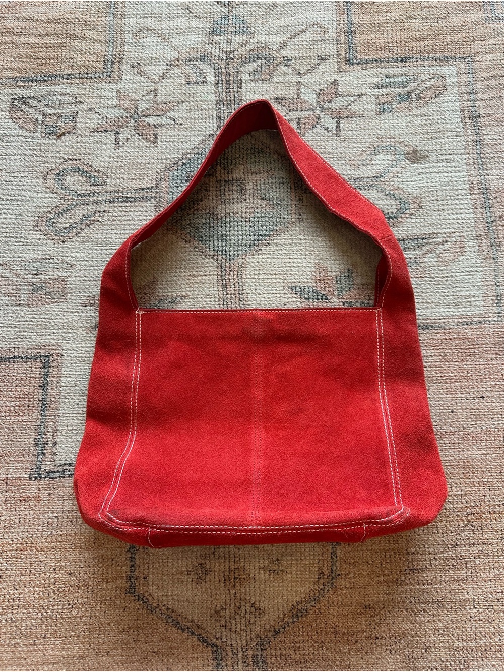 Old Navy Vintage Y2K 2002 Red Suede Shoulder Bag